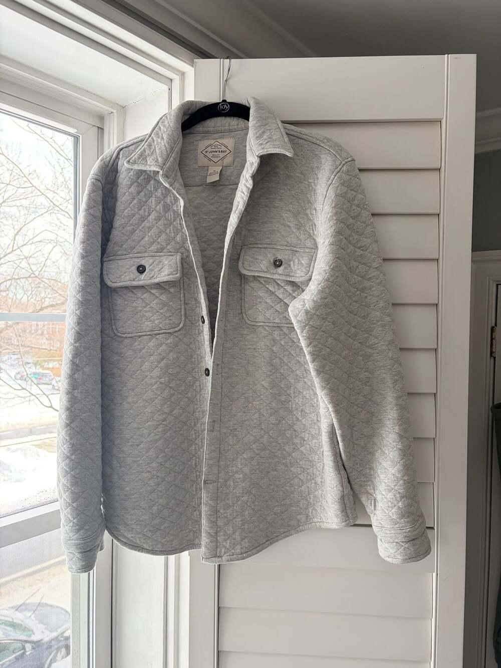 St. John's Bay Men's Quilted Button-Front Shirt Jacket Lumberjack Gorpcore Tech